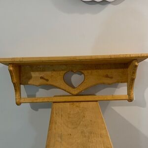 Heart Design Maple Wooden Shelf